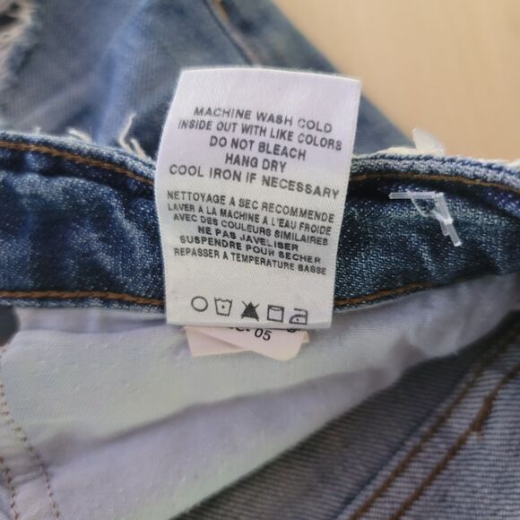 Joes Jeans Womens Jean Shorts SZ 28 Mid-Rise Distressed Preppy Light Wash - Picture 9 of 9